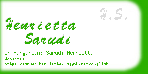 henrietta sarudi business card